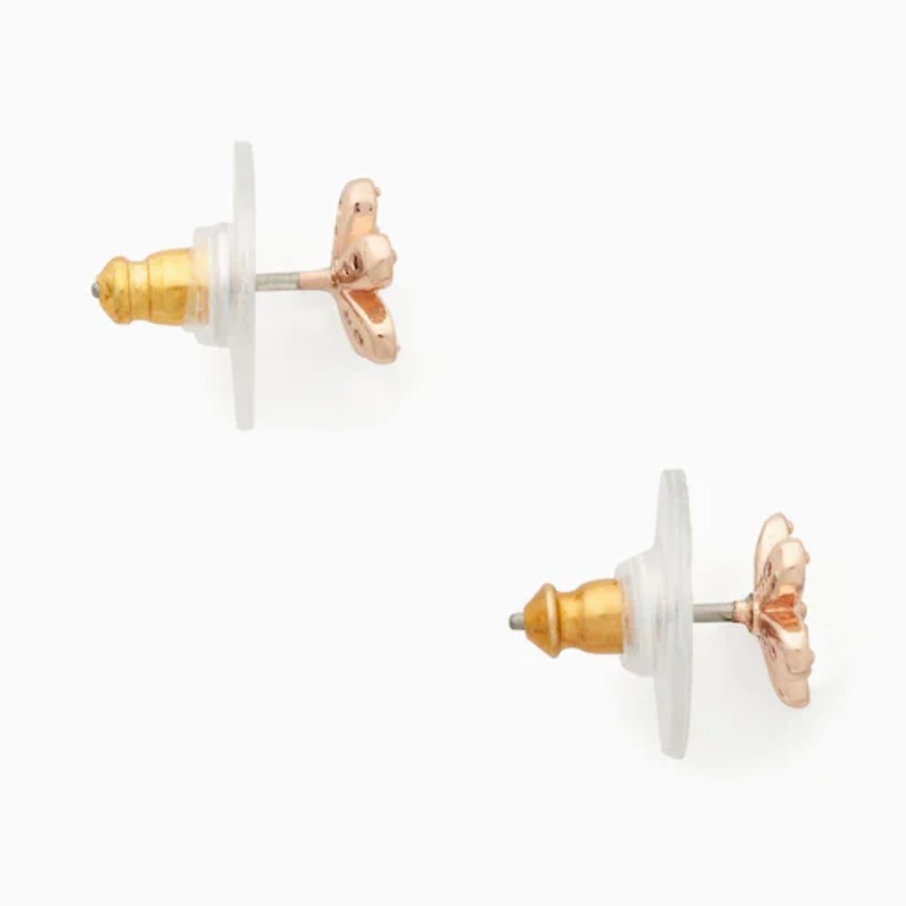 NWT ♠️Kate Spade♠️ Gleaming Gardenia Flower Studs, Rose Gold - Picture 4 of 15